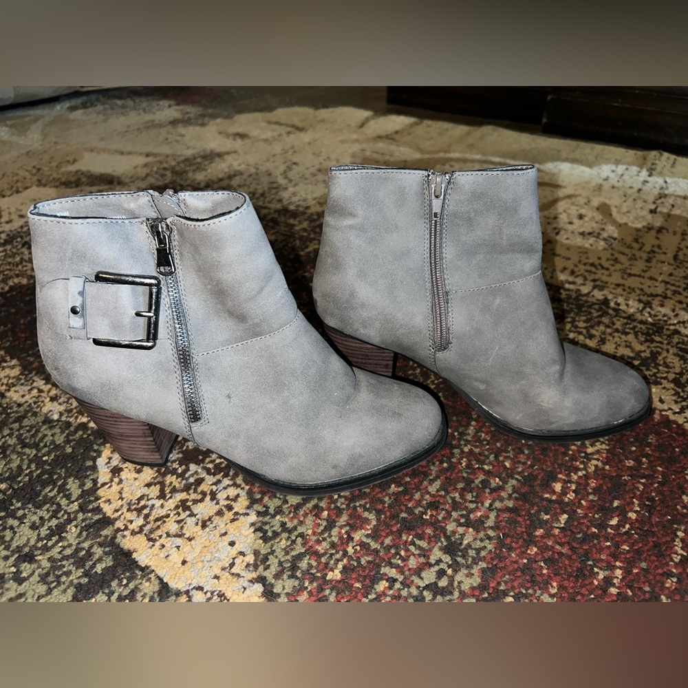 Gray Ankle Boots